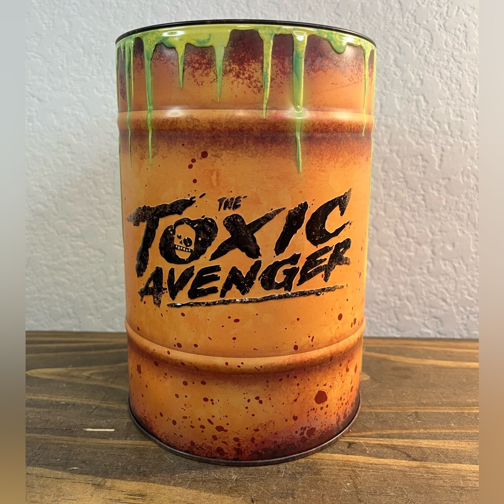 THE TOXIC AVENGER Barrel Popcorn Bucket Tin AMC Cinemark Movie Collectible NEW!